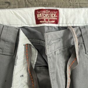 Matchstick Men's Gray Chinos
